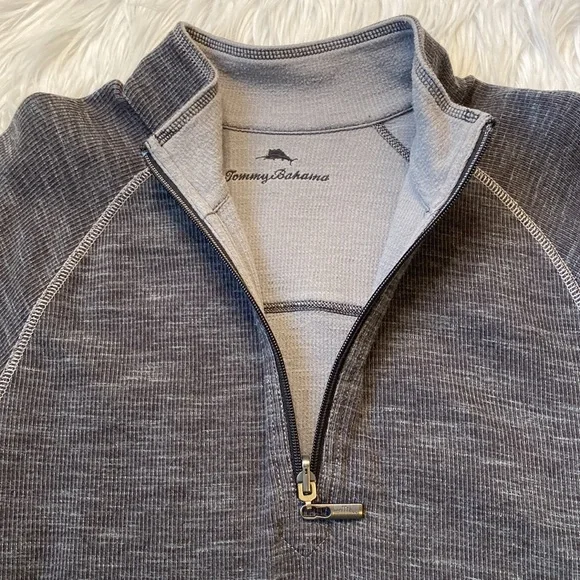 Tommy Bahamas Quarter Zip Pull Over, Size Large